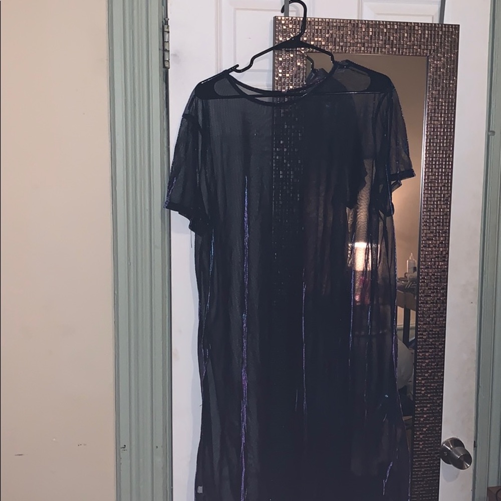 Sheer Hologram Mini Dress!